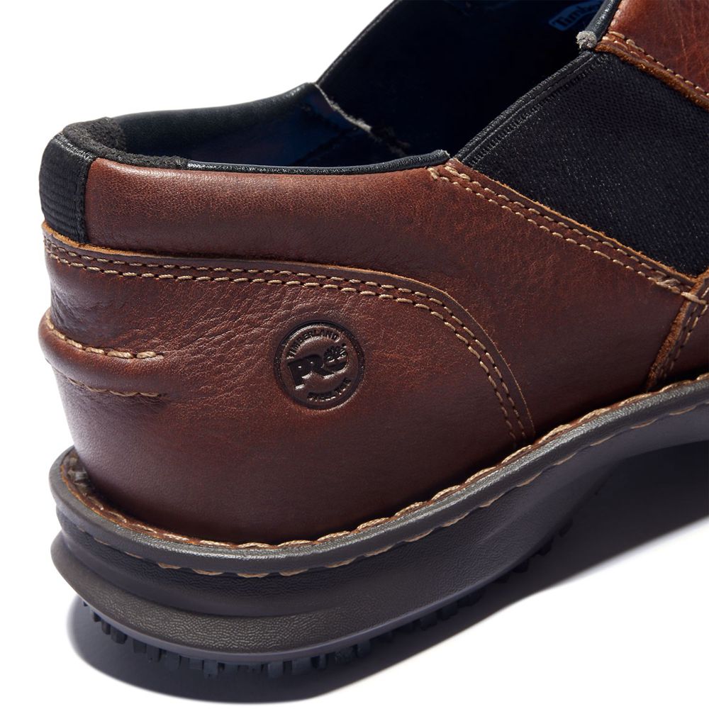 Pantofi De Lucru Timberland Barbati Maro - Pro® Gladstone Esd Steel Toe Slip-On - Romania - JNFTIK07